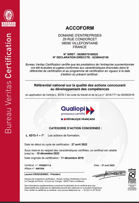certificat qualiopi 2023